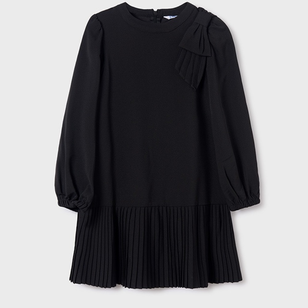 Mayoral Elegant Black Pleated Dress